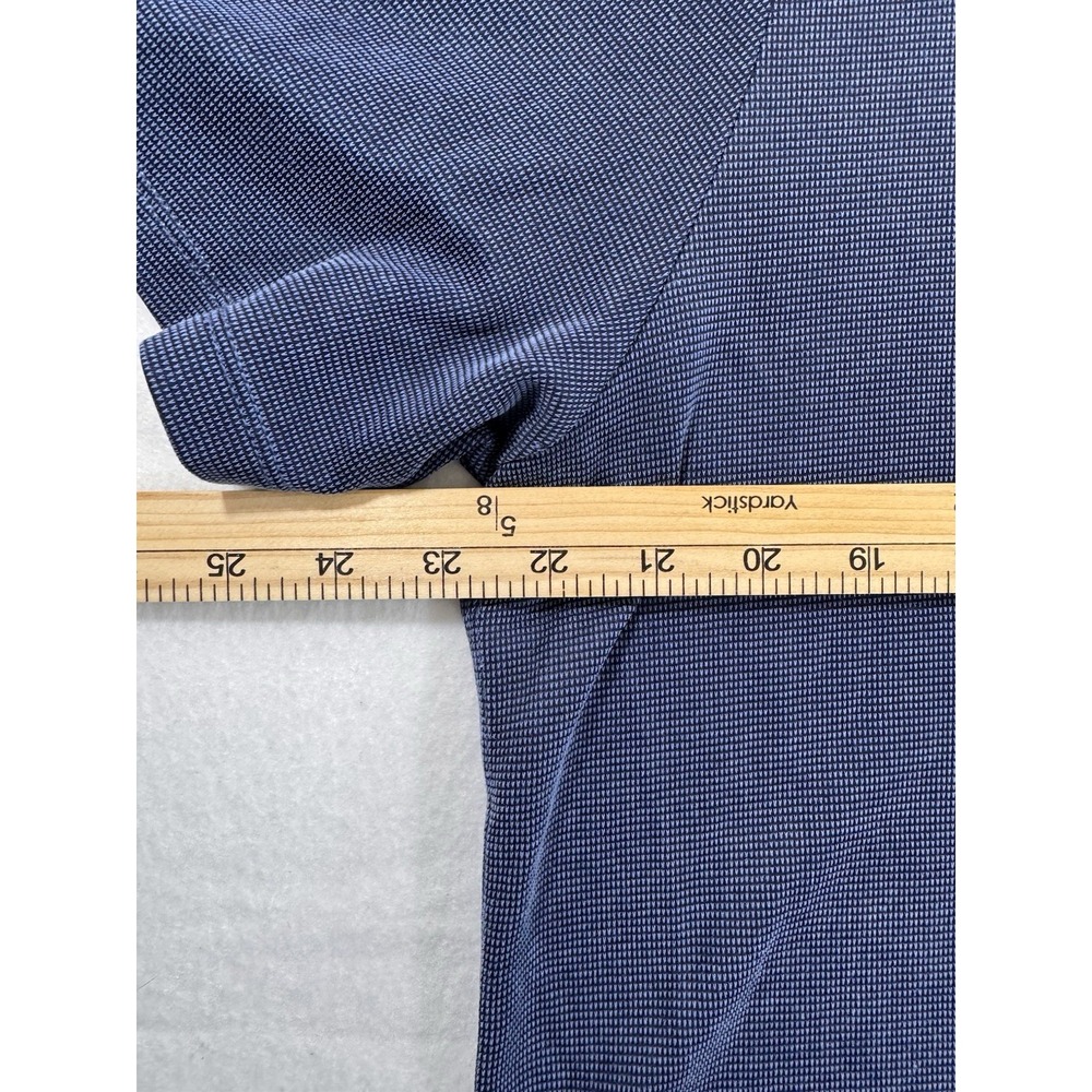 Tommy Bahama Palmetto Paradise Mens Polo Large Modal Tencel Blend Textured Blue - Picture 3 of 7
